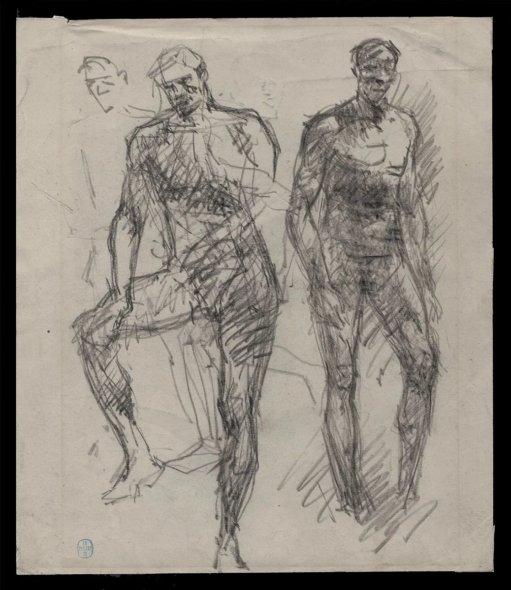 Buy nude sketches by the Belgian artist van der Borcht