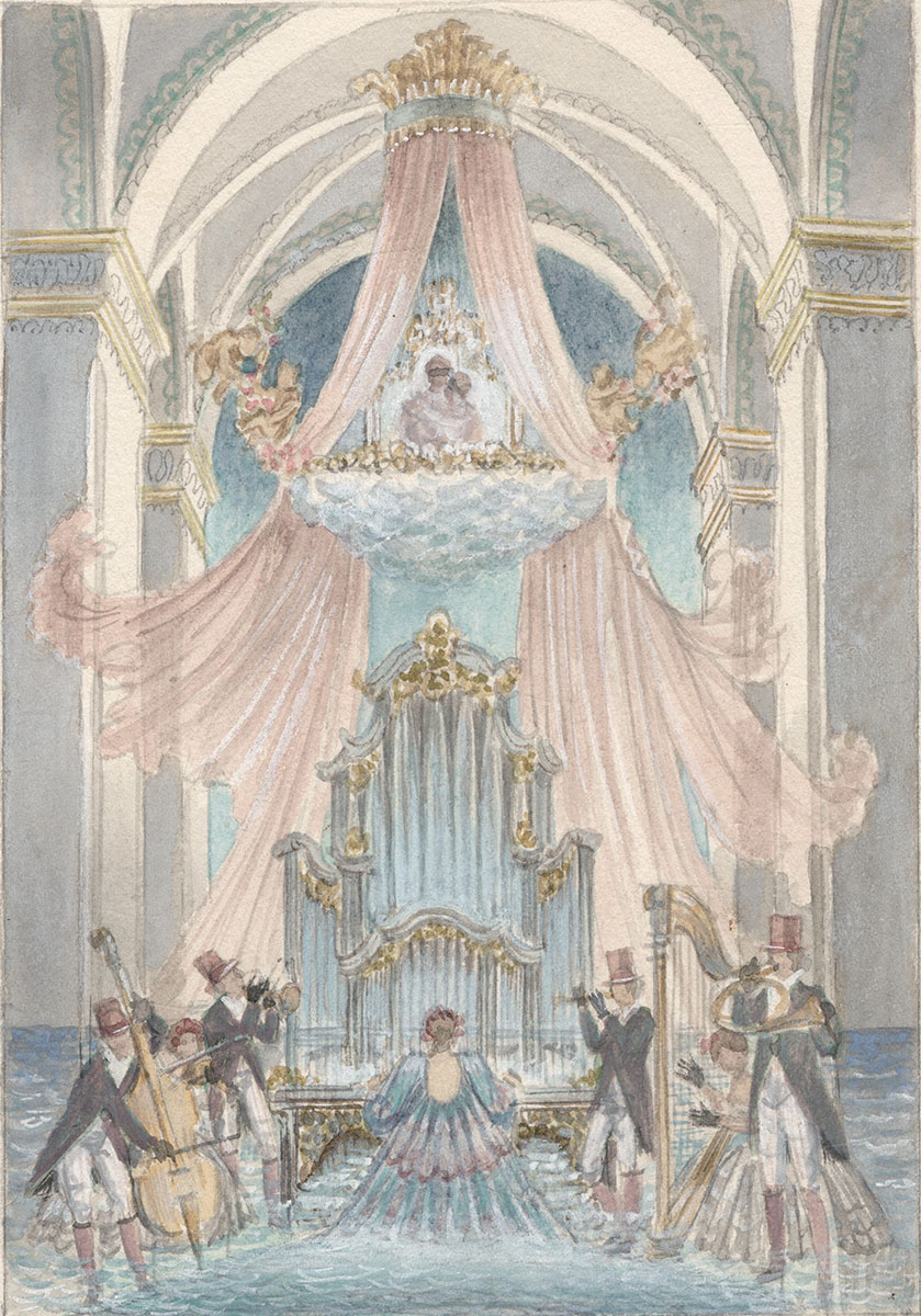 Waterverfschilderij door de Belgische schilder Pascal Van Den Steen