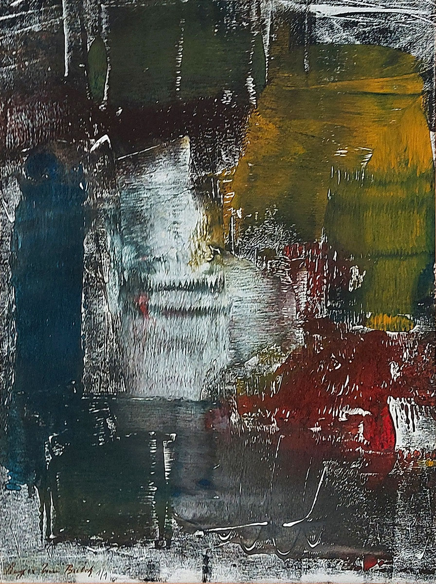 Roger Van Bulck met een hedendaags kunstwerk