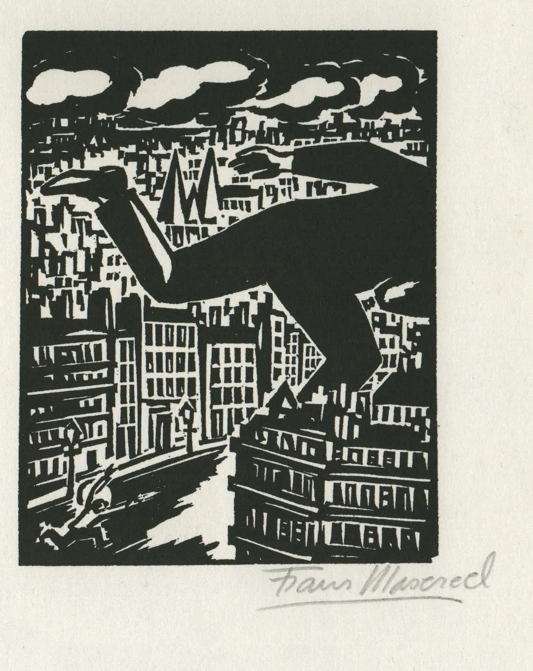 Gravure Sur Bois Frans Masereel - Etalage - Estampe 1/100 - XXe