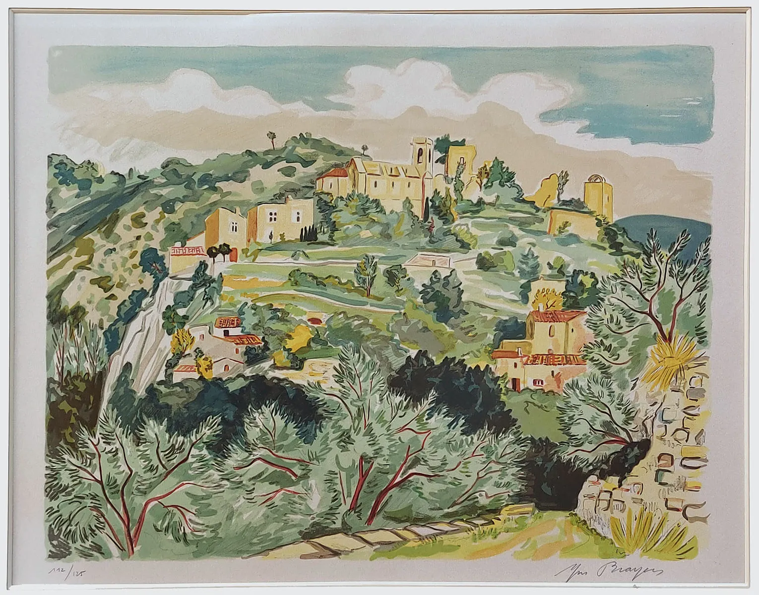 Lithographie Yves Brayer – Un Soir D’été à Saint Tropez – Signée/Numérotée