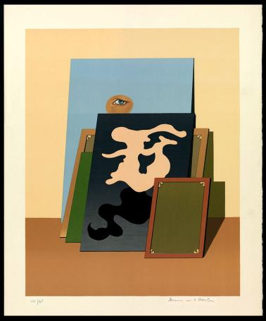 Zeefdruk van de Belgische kunstenaar Maxime Van De Woestijne