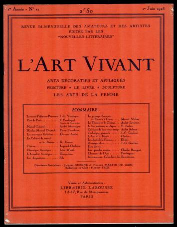 L'art vivant 1925 numéro 11