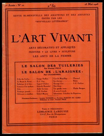 L'art vivant 1925 numéro 10