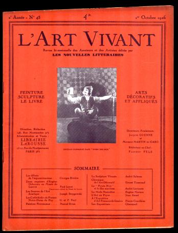 L'art vivant 1925 numéro 43