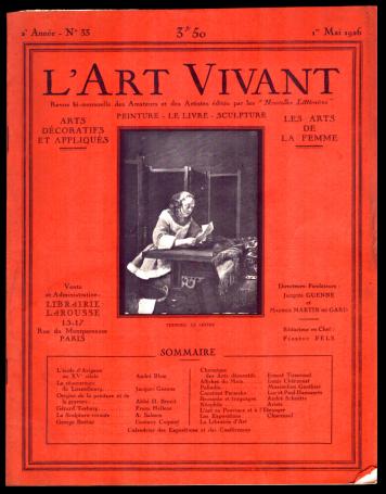 L'art vivant 1926 numéro 33