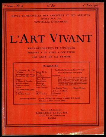 L'art vivant 1925 numéro 15