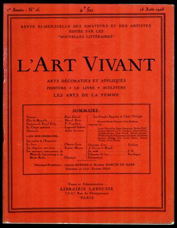 L'art vivant 1925 numéro 16