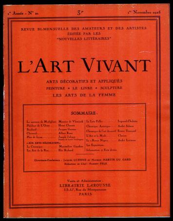 L'art vivant 1925 numéro 21