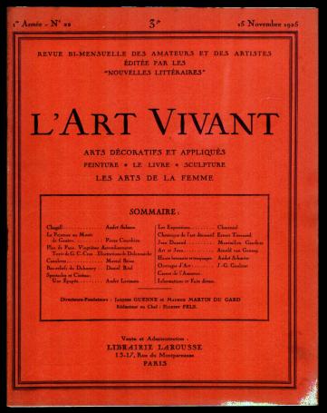 L'art vivant 1925 numéro 22
