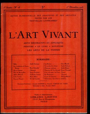 L'art vivant 1925 numéro 23