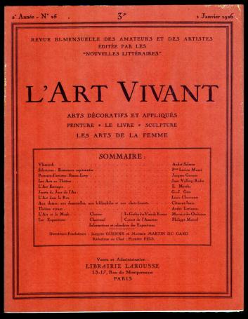 L'art vivant 1926 numéro 25