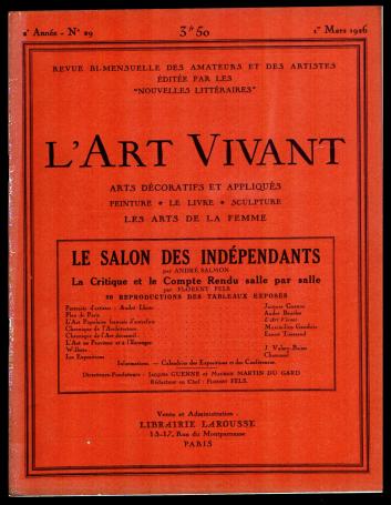 L'art vivant 1926 numéro 29