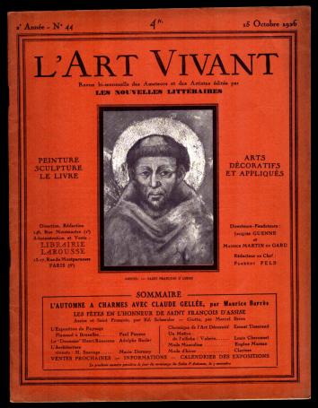 L'art vivant 1926 numéro 44