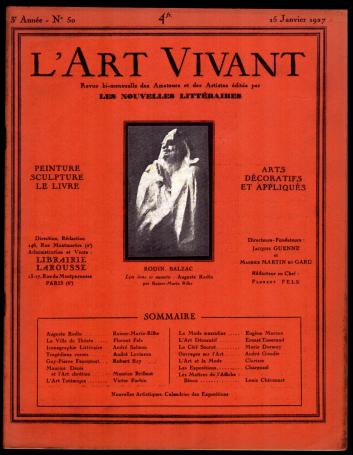 L'art vivant 1927 numéro 50