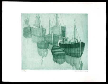 Boten geëtst door Mechelse kunstenaar Léon Smets