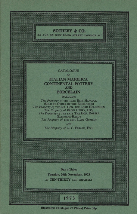 315. Italian maiolica, Continental pottery and porcelain