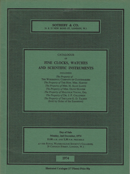 319. Fine clocks, watches and scientific instruments