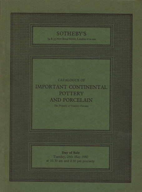 341. Important Continental pottery and porcelain