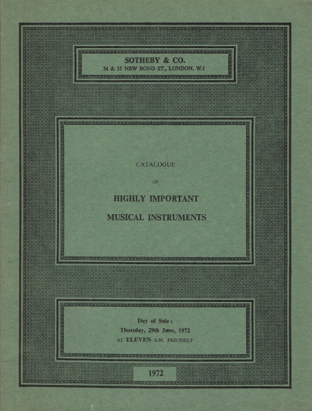 370. Highly important musical instruments