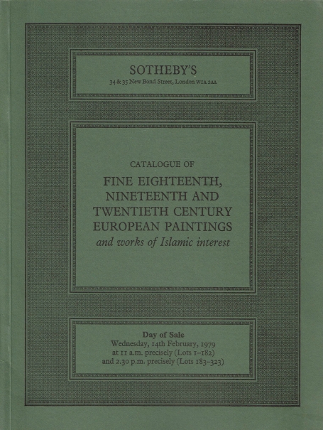 527. Fine Eighteenth, Nineteenth and Twentieth Century European Paintings and works of Islamic intrest