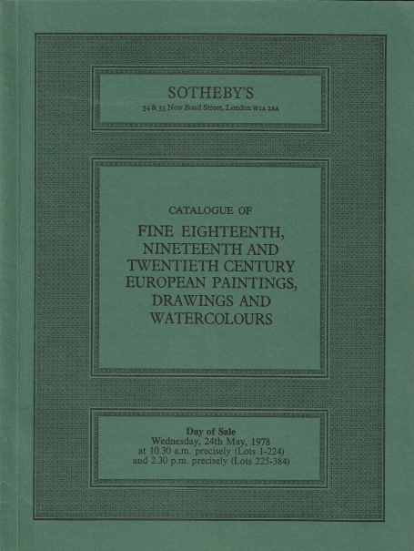 530. Fine 18th, 19th and 20th Century European Paintings, Drawings and Watercolours