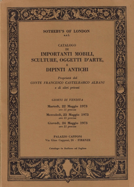 538. Importanti Mobili, Sculture, Oggetti D\'arte e Dipinti Antichi