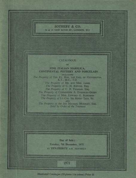 712. Fine Italian Moiolica, Continental Pottery and Porceclain