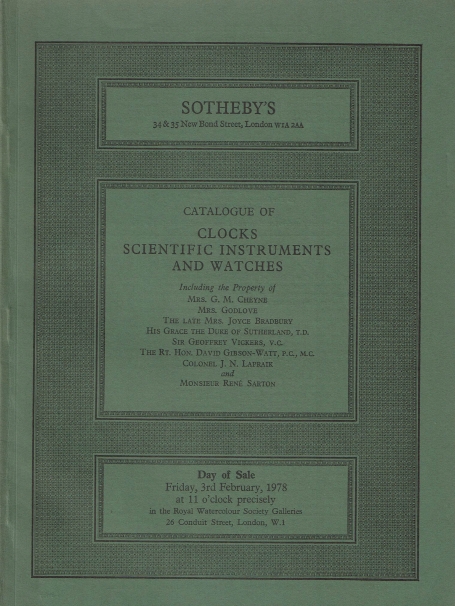 716. Clocks Scientific Instruments and Watches