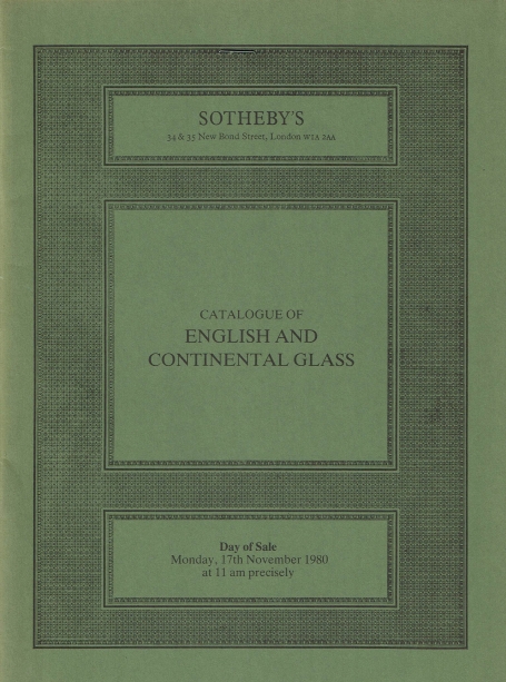 730. English and Continental Glass