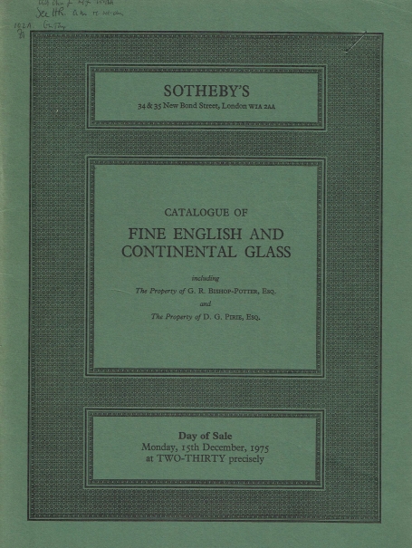734. Fine English and Continental Glass