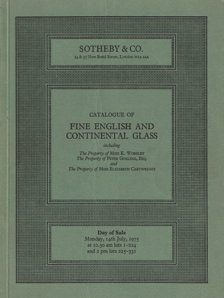 735. Fine English and Continental Glass