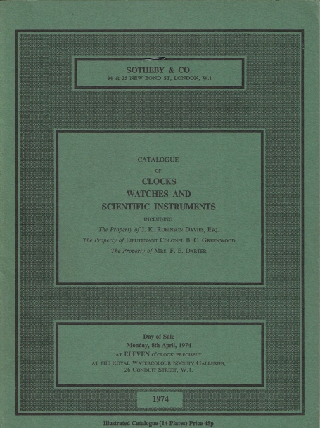 790. Clocks Watches and Instruments