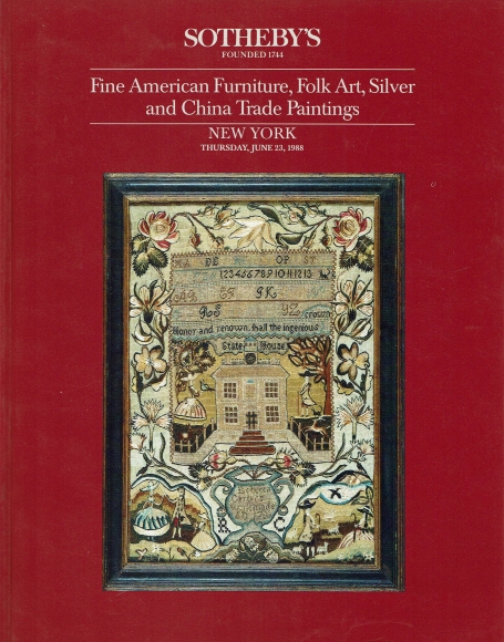 800. Fine American Furniture, Folk Ark, Silver and China trade Paintings