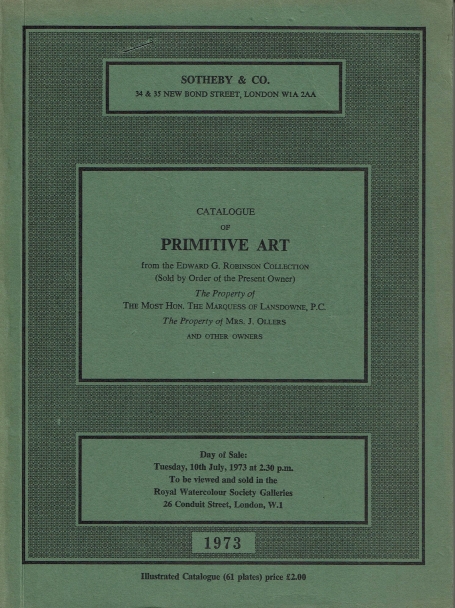 819. Catalogue of Primitive Art