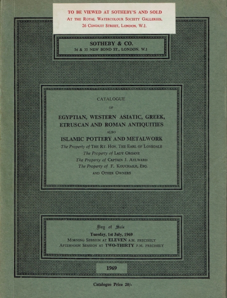 821. Egyptian, Western, Asiatic, Etruscan and Roman Antiquities