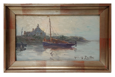 Schilderijtje van de Belgische schilder Albert Isidore De Vos