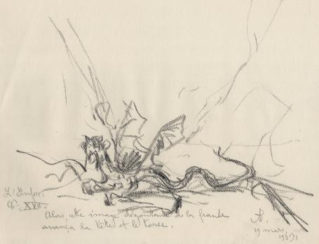 Schets van de tekenaar Armand Jamar uit 1939