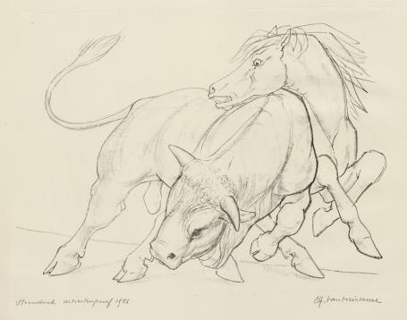 Grote steendruk van Alfons van Meirvenne