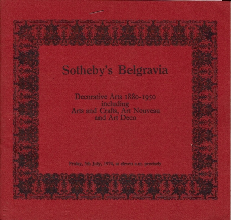 205. Decorative Arts 1880-1950