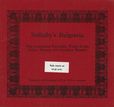 218. Fine Continental Furniture, Works of Art, Clocks, Bronzes and Animalier Bronzes