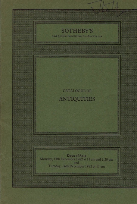 222. Catalogue of Antiquities