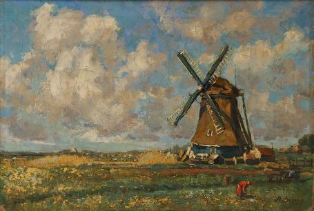Landschapsschilderij van de Belgische schilder Adrien Segers 