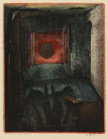 Ets van de Belgische etser Roger Van Akelyen uit 1980