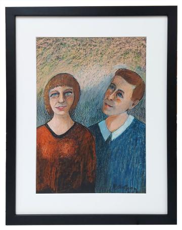 Naïeve tekening van Al. Delfosse kopen