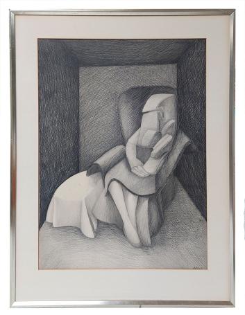Tekening van de Belgische kunstenaar Albert Debois