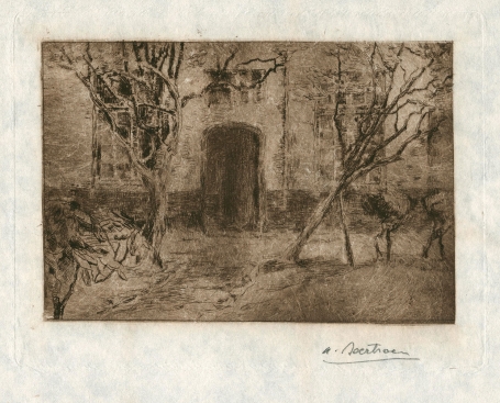 Ets van de Gentse kunstenaar Albert Baertsoen
