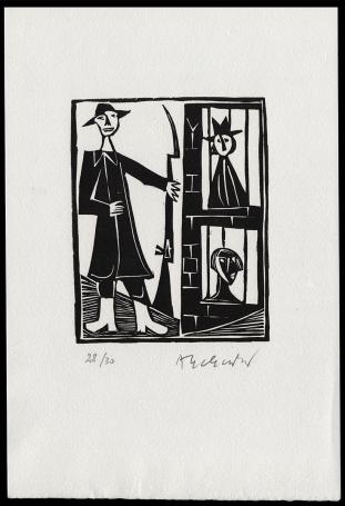 Linosnede uit 2001 van Pierre Alechinsky kopen