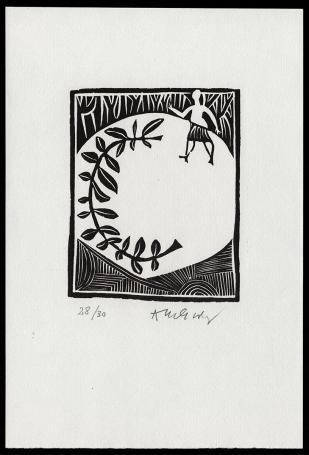 Linosnede uit 2001 van Pierre Alechinsky kopen