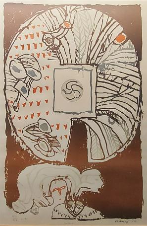 Gelimiteerde litho van P. Alechinsky